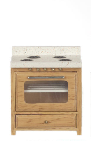 Ribbed Kitchen Stove - Oak